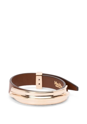 Max Mara Agiate leather bracelet - Gold