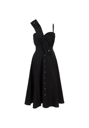 Viktor & Rolf asymmetric-neckline sleeveless midi dress - Black