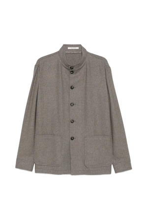 Tagliatore high-neck patch-pocket jacket - Grey