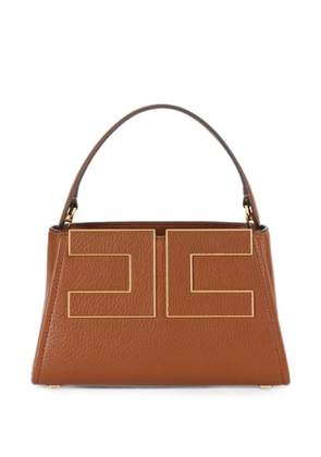 Elisabetta Franchi handbag with logo - Brown