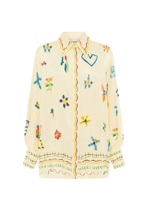 ALEMAIS Sidi graphic-print silk shirt - Multicolour