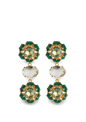 Bounkit Jewelry Odessa amethyst onyx earrings - Green