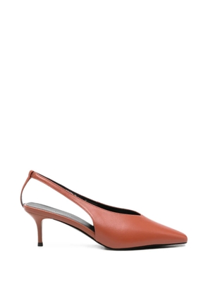 SERGIO MORETTI FIRENZE pointed-toe slingback pumps - Brown