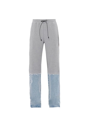 Haikure Field Pollock panelled frayed trousers - Grey