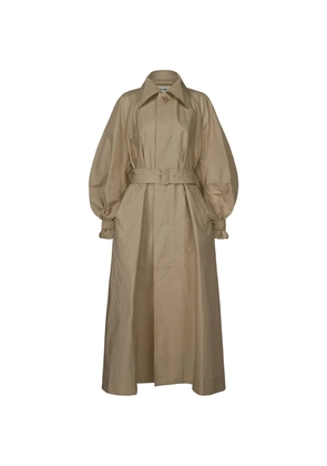 Issey Miyake Akimbo belted balloon-sleeve coat - Neutrals