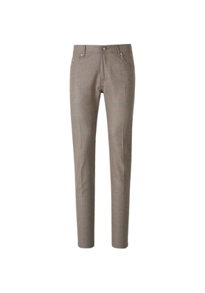 Marco Pescarolo logo-patch jeans - Brown