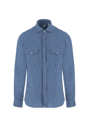 Finamore 1925 Napoli Western-style denim shirt - Blue