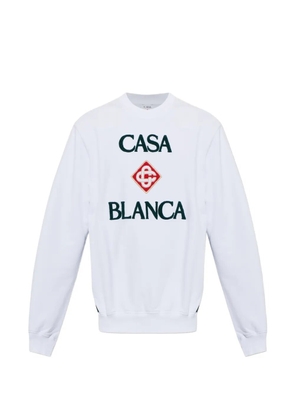 Casablanca logo-embroidered sweatshirt - White