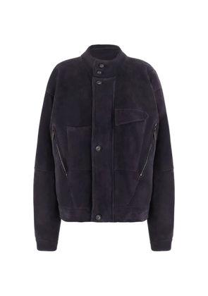 Giorgio Armani suede panelled jacket - Purple