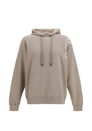Off-White Vertical Bookish Skate logo-print drawstring hoodie - Neutrals