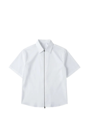 Jil Sander zip-fastening short-sleeve shirt - White