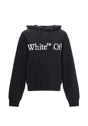 Off-White Bookish Scarf logo-print hoodie - Black
