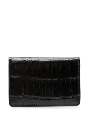 HIDESINS crocodile-effect cardholder - Black
