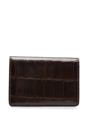 HIDESINS crocodile-effect bifold wallet - Brown