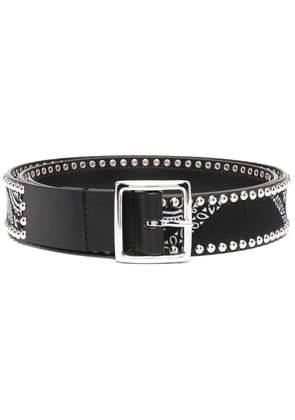 Htc Los Angeles studded leather belt - Black
