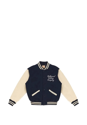Htc Los Angeles College logo-embroidered varsity jacket - Blue