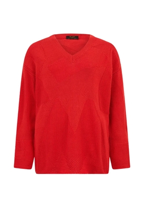 Moorer textured V-neck sweater