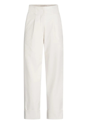 Silvia Tcherassi Moad high-waisted straight-leg trousers - White