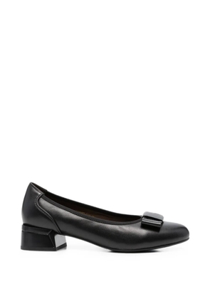 LINDA BAUMANN bow-detail block-heel pumps - Black
