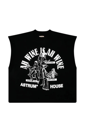 astrum AH Wine graphic-print tank top - Black