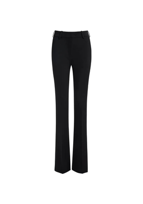 Balmain low-waisted wool-satin trousers - Black