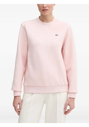 Lacoste logo-patch ribbed-trim sweater - Pink