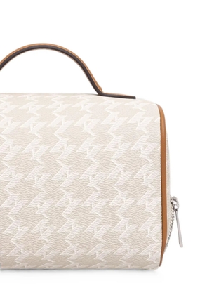Karl Lagerfeld logo-print monogram make up bag - Neutrals