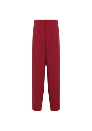 Alberta Ferretti pleated straight-leg trousers - Red