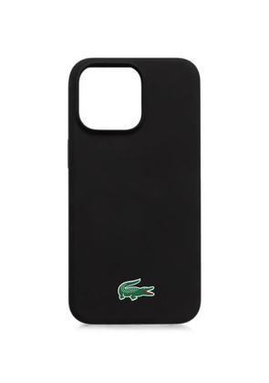 Lacoste logo-patch iPhone 15 case - Black
