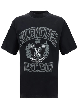 Balenciaga graphic-print cotton T-shirt - Black
