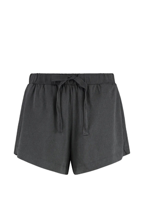 The Great. The Delta drawstring-waist cotton shorts - Grey