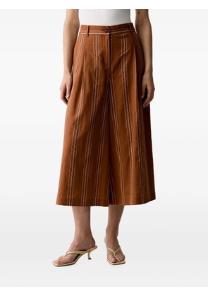 Benetton vertical-stripe cropped palazzo pants - Brown