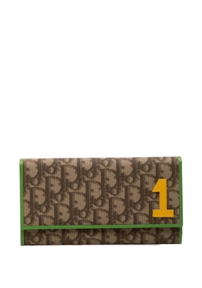 Christian Dior Pre-Owned 2004 Diorissimo Trotter Coated Canvas Rasta Wallet long wallets - Brown
