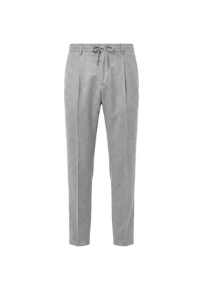 Peserico drawstring-waist pleated trousers - Grey