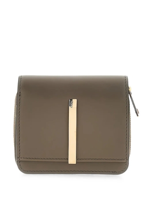 Tod's logo-plaque leather wallet - Grey