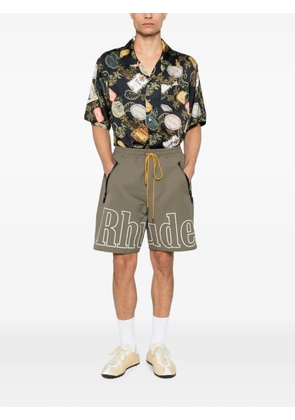 RHUDE graphic-print short-sleeve shirt - Black