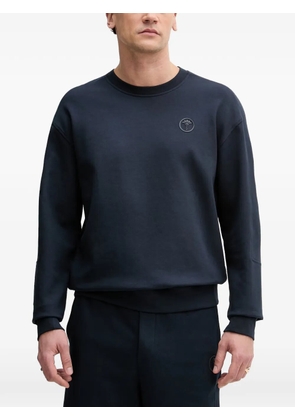 Joop! logo-patch crew-neck sweatshirt - Blue