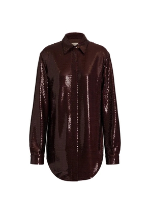 Alberta Ferretti sequin shirt - Brown
