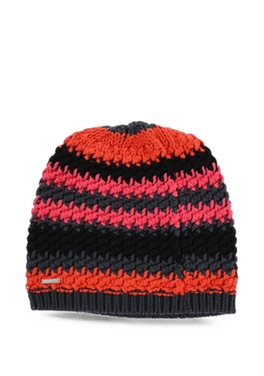 DSQUARED2 chunky-knit striped beanie hat - Black