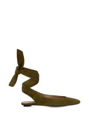 The Attico Cloe tie-fastening pumps - Green