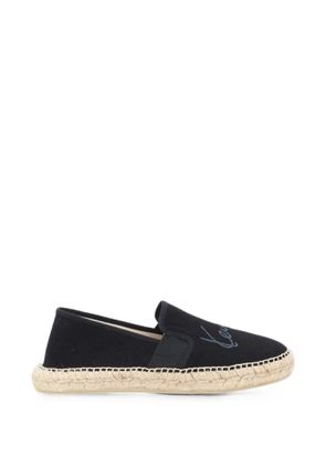 Kenzo logo-embroidered canvas espadrilles - Black