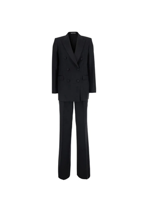 Tagliatore double-breasted peaked-lapel suit - Black