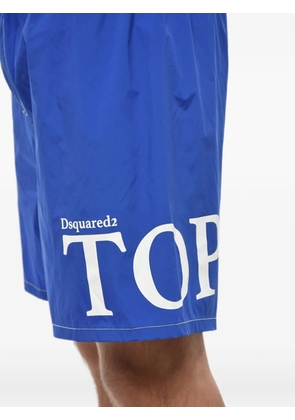 DSQUARED2 logo-print drawstring swim shorts - Blue