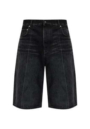 Balenciaga panelled distressed-finish shorts - Black
