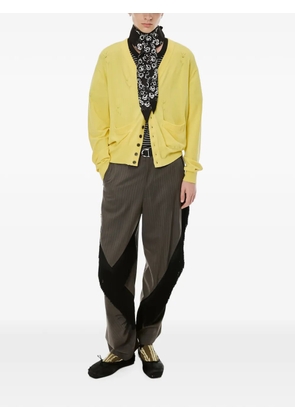 MASU Cravat floral-print tie - Yellow