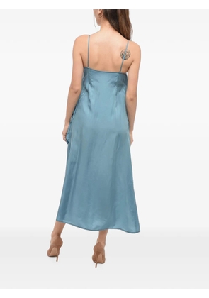 Sunnei patch-pocket spaghetti-strap midi dress - Blue