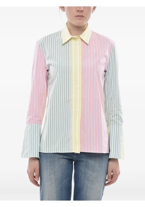 Marni striped flared-sleeve shirt - Pink