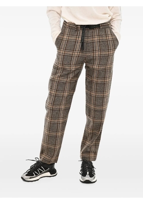 Woolrich checked wool-blend trousers - Brown