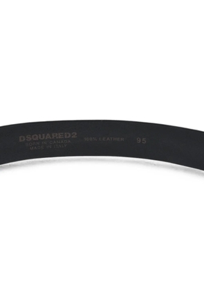 DSQUARED2 logo-debossed buckle-fastening belt - Black