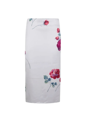 Nº21 floral-print midi skirt - White